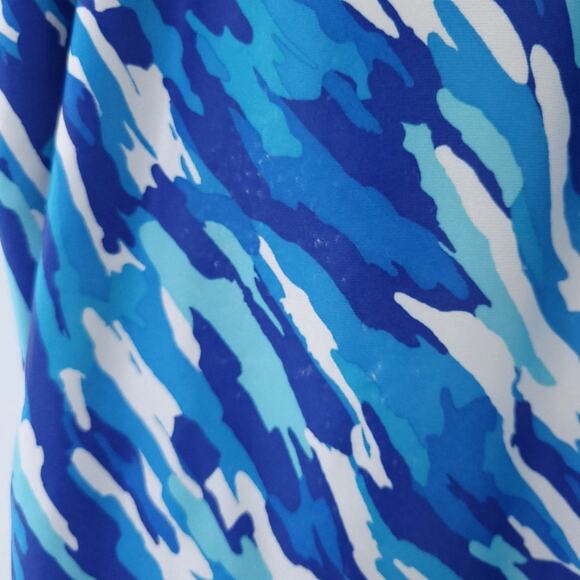 Speedo Competitive One Piece Swimsuit Size 8/34 Women Blue White Graphic - Picture 4 of 6